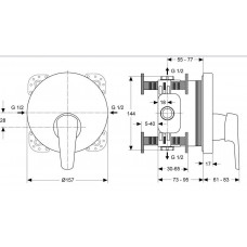 Смеситель для душа Ideal Standard Cerasprint 2012 A5724AA