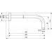 Кронштейн верхнего душа Ideal Standard IDEALRAIN  B9445XG 400 мм ,черный матовый