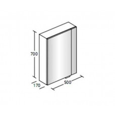 Зеркальный шкафчик 50 см белый глянец Ideal Standart Connect C1836WG