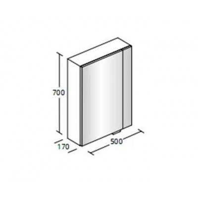 Зеркальный шкафчик 50 см белый глянец Ideal Standart Connect C1836WG