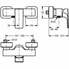 Смеситель для душа Ideal Standard Strada A5846AA