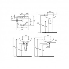 РАКОВИНА IDEAL STANDARD ECCO W424001 60cm
