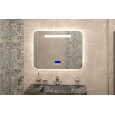 Зеркало КОНТИНЕНТ Melody LED 900х700 с многофункциональной панелью