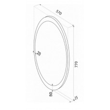 Зеркало Континент Lily Led 570х770, с подсветкой, ЗЛП688