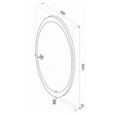 Зеркало КОНТИНЕНТ Lily LED 600х1050 с подсветкой, ЗЛП494