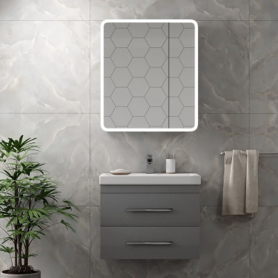 Зеркало-шкаф Континент Emotion LED 80х80, MBK030