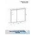 Зеркальный шкаф Континент Mirror Box black LED 1000х800 МВК051