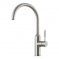 Смеситель Lemark Expert для кухонной мойки с поворотным изливом, сталь матовая, LM5079S
