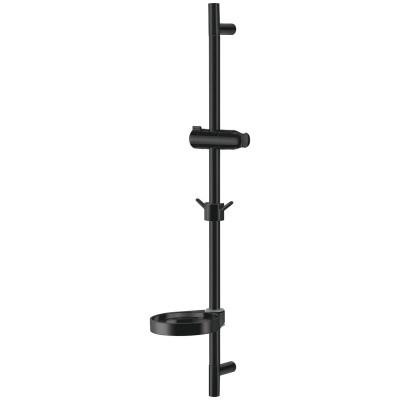 Стойка для душа Lemark с мыльницей, черный матовый, LM8103BL