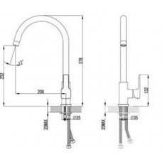 Смеситель для кухни Lemark Basis, хром, LM3605C