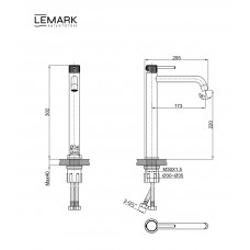 LEMARK | Смеситель Lemark Белуга LMF-8015B-C для раковины высокий , хром 