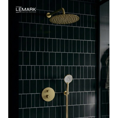 LEMARK | Смеситель Lemark Белуга LMF-8065B-BRLG для ванны и душа термостатический, встраиваемый , брашированное светлое  золото