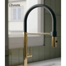LEMARK | Смеситель Lemark Белуга LMF-8074B-BRLG для кухни с гибким изливом ,  брашированное золото 