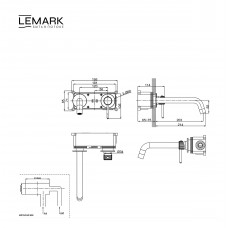 Смеситель Lemark Белуга LMF-8033B-BN для раковины, встраиваемый , брашированный никель