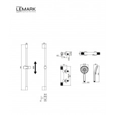 Смеситель Lemark Белуга LMF-8044B-GM для душа, термостатический , графит Смеситель Lemark Белуга LMF-8044B-GM для душа, термостатический , графит