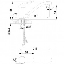 Смеситель для кухни Lemark Plus Advance, хром, LM1204C