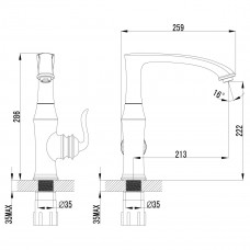 Смеситель для кухни Lemark Brava, золото, LM4705G
