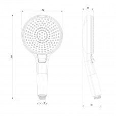 Лейка душевая Lemark 3-функциональная LM8126C