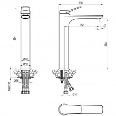 Смеситель Lemark Ortus для раковины, хром, LM11309C