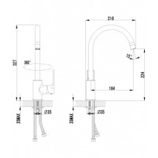 Смеситель для кухни Lemark plus Grace, хром, LM1505C