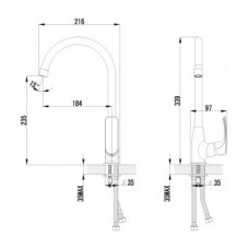 Смеситель для кухни Lemark plus Shape, хром,  LM1705C