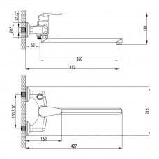 Смеситель для ванны Lemark Pramen, хром, LM3317C
