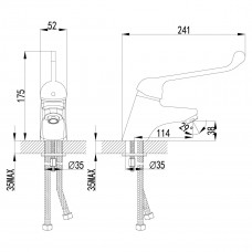 Смеситель для раковины Lemark Project, хром, LM4606C
