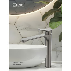 Смеситель Lemark Сибирь_Siberia LMF-7015B-GM (графит) для накладной раковины, высокий Смеситель Lemark Сибирь_Siberia LMF-7015B-GM (графит) для накладной раковины, высокий