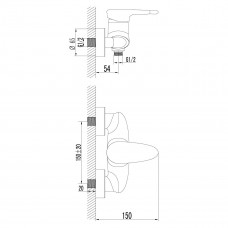 Смеситель для душа Lemark Status, хром, LM4403C Смеситель для душа Lemark Status, хром, LM4403C