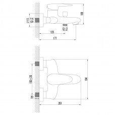 Смеситель для ванны Lemark Status, хром, LM4402C