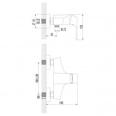 Смеситель для душа Lemark Unit, хром, LM4503C Смеситель для душа Lemark Unit, хром, LM4503C