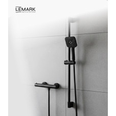 Смеситель Lemark Валдай LMF-8144B-BL для душа, термостатический , черный Смеситель Lemark Валдай LMF-8144B-BL для душа, термостатический , черный