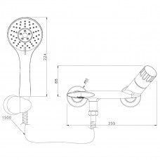 Смеситель для ванны Lemark Wing, хром,  LM5302C