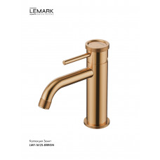 Смеситель Lemark Зенит_Zenith LMF-1612S-BRRGN (брашированное розовое золото) для раковины