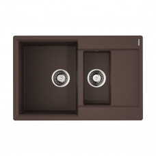Мойка кухонная Omoikiri Daisen 78-2T-DC темный шоколад, 4993534