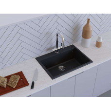Кухонная мойка из искусственного камня Omoikiri TEDORI 68 BL черный 4993964