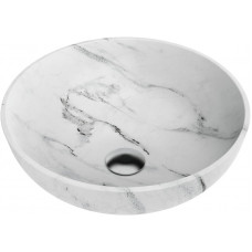 Раковина накладная Omoikiri Hitomi WH-Marble, Natceramic, белый мрамор, 4972078