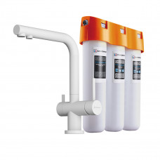 Смеситель для кухни Omoikiri Nagano-P + Pure Drop Lite WH с фильтром, белый, 4054.8028P