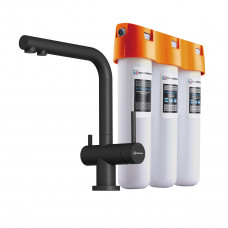 Смеситель для кухни Omoikiri Nagano-P + Pure Drop Lite BL, с фильтром, черный, 4047.8028P