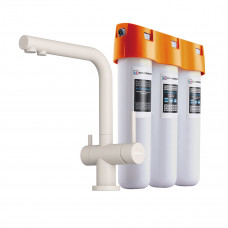 Смеситель для кухни Omoikiri Nagano-P + Pure Drop Lite PA с фильтром, пастила, 4216.8028P