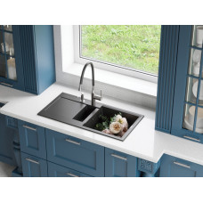 Смеситель для кухни Omoikiri Yatomi BN-GR  с гибким изливом, нерж сталь/leningrad grey, 4994251