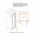 Душевая дверь Dolphin TN-03B 800,  профиль черный,  стекла прозрачные, 54930308-14