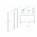 Душевая дверь RGW Passage PA-07B L 1200 41080712-84L профиль Черный стекло прозрачное