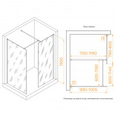 Перегородка для душа RGW WA-020 800x1000 мм (WA-010 (2 шт.) + S-1220) 02122080-11 Перегородка для душа RGW WA-020 800x1000 мм (WA-010 (2 шт.) + S-1220) 02122080-11