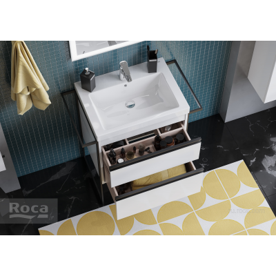 Тумба с раковиной Roca Domi 60 857532806+32799E000 белый