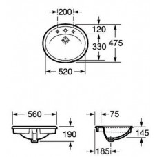Раковина Roca Adora 56x47 327203000