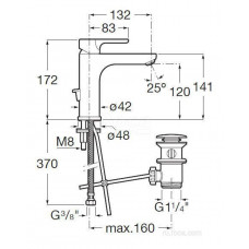 Смеситель Roca L20 Mezzo для раковины 5A3F09C00