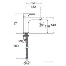 Смеситель Roca L20 Mezzo для раковины 5A3G09C00