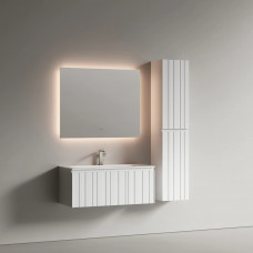 Тумба подвесная Ламель под раковину, белый матовый (bianco) LM100W 990x445x406 Тумба подвесная Ламель под раковину, белый матовый (bianco) LM100W 990x445x406