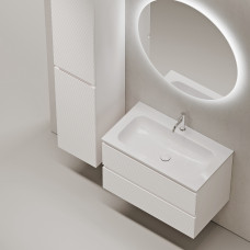 Тумба подвесная Sancos Folk с накладной раковиной Element, 70см, белый, FL80W + CN7005